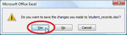 Save the changed file